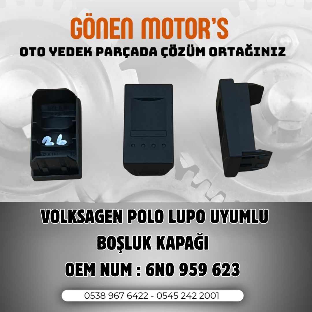 203 - VW Polo Lupo Boşluk Kapağı | 6N0 959 623 | Orijinal Ölçü Torpido / Konsol Kapağı
